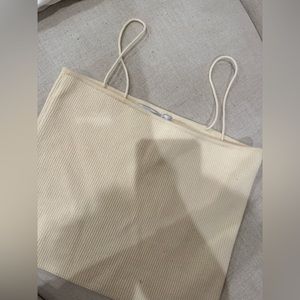 Ivory cotton span string top NWT